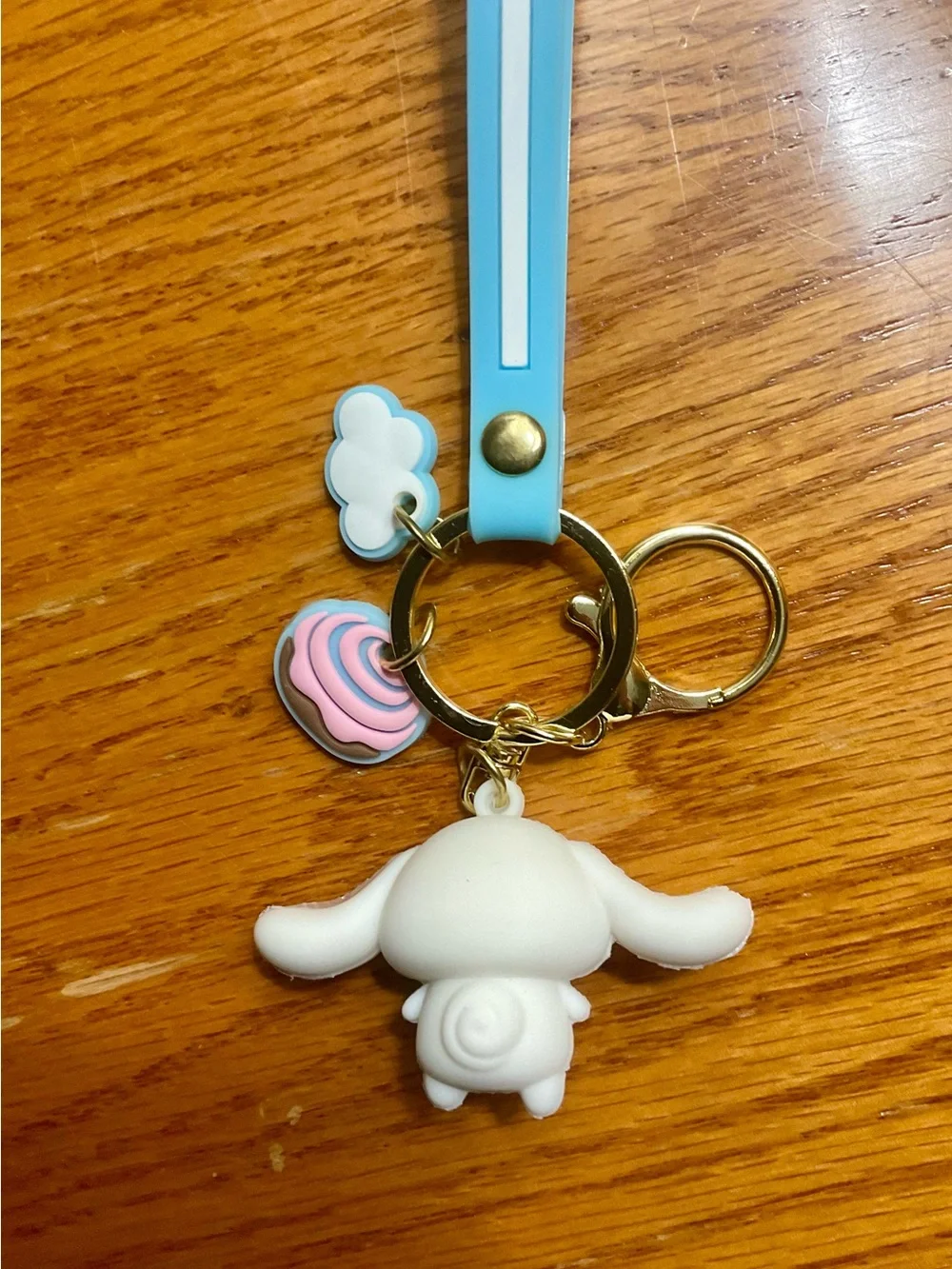 Sanrio Pochacco, Kuromi, and Cinnamoroll mint black aqua Keychain Trio